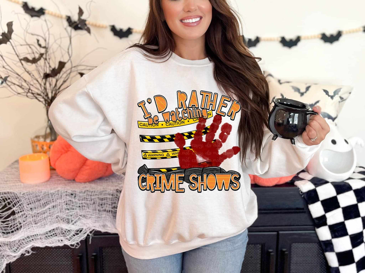 I’d rather be watching crime shoes 58481 DTF transfer