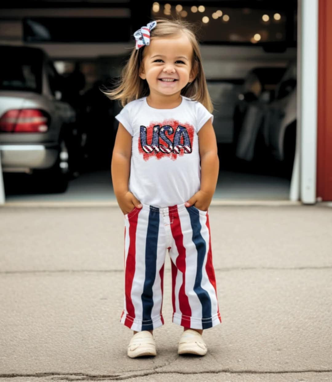 USA red background (UD) 99558 DTF transfer