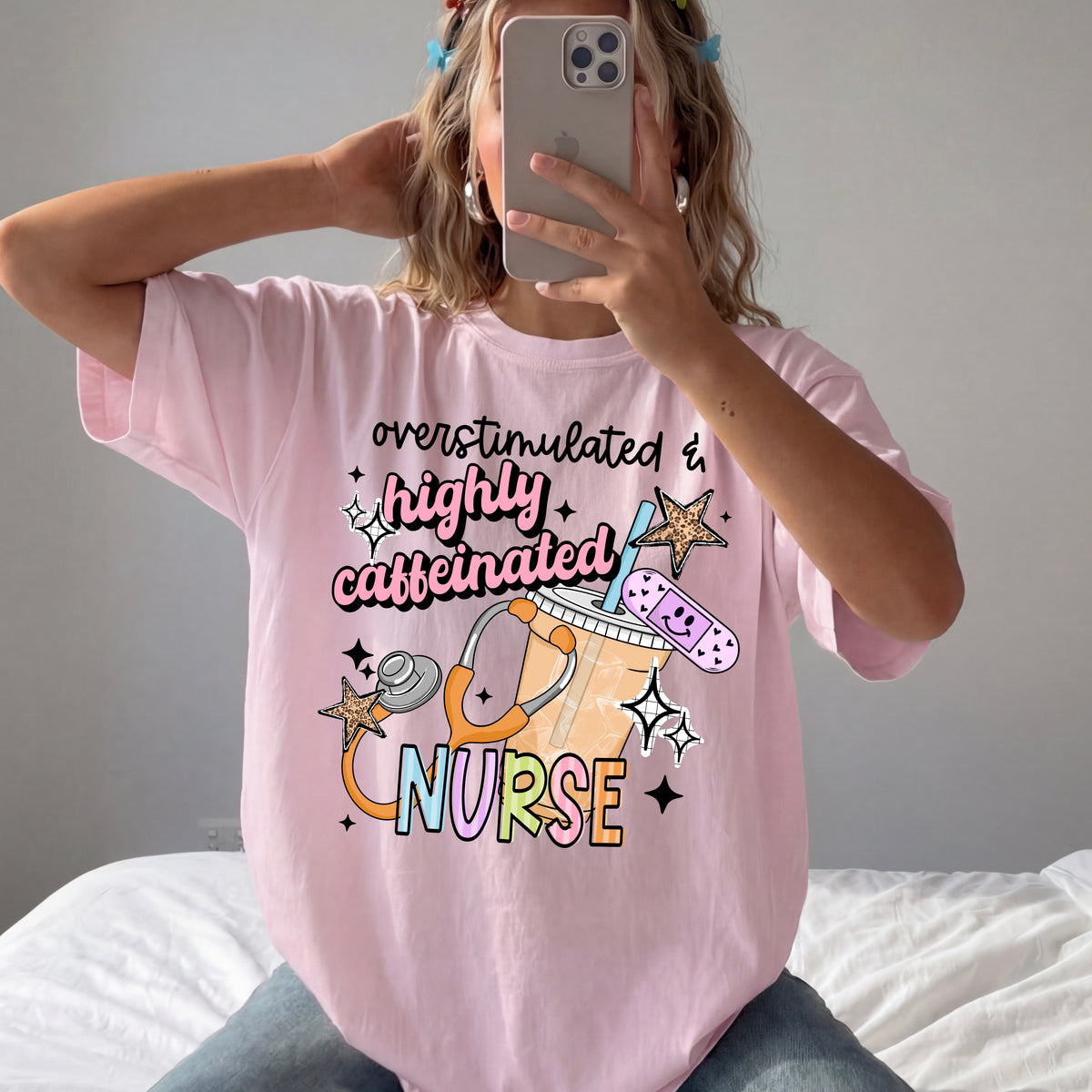Highly caffeinated nurse (CSC) DTF Transfer