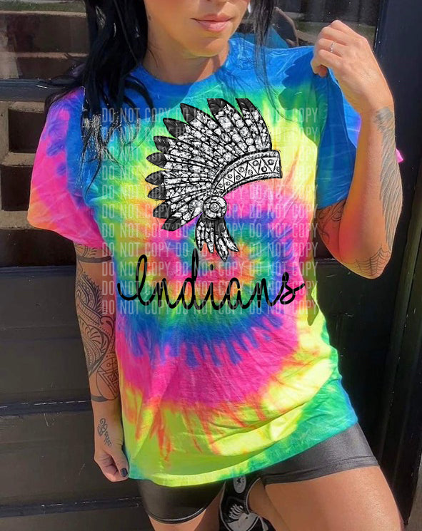 Faux Sequins Mascot Indians 30755 DTF transfers