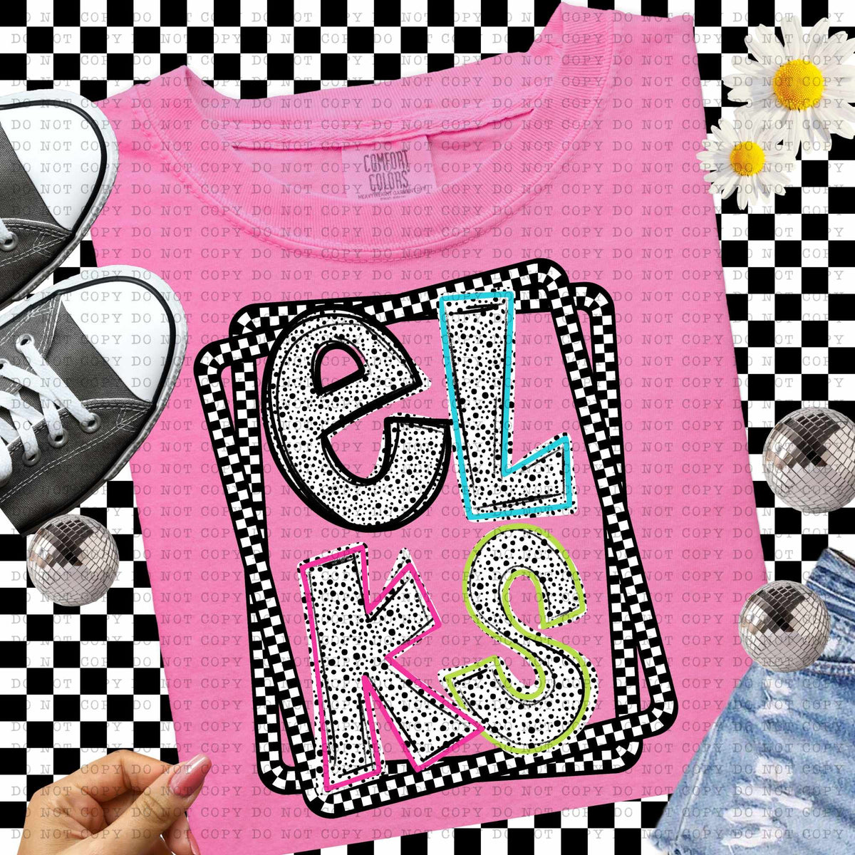 Elks Dalmatian filled mascots  (ECHT) 55112 DTF transfer