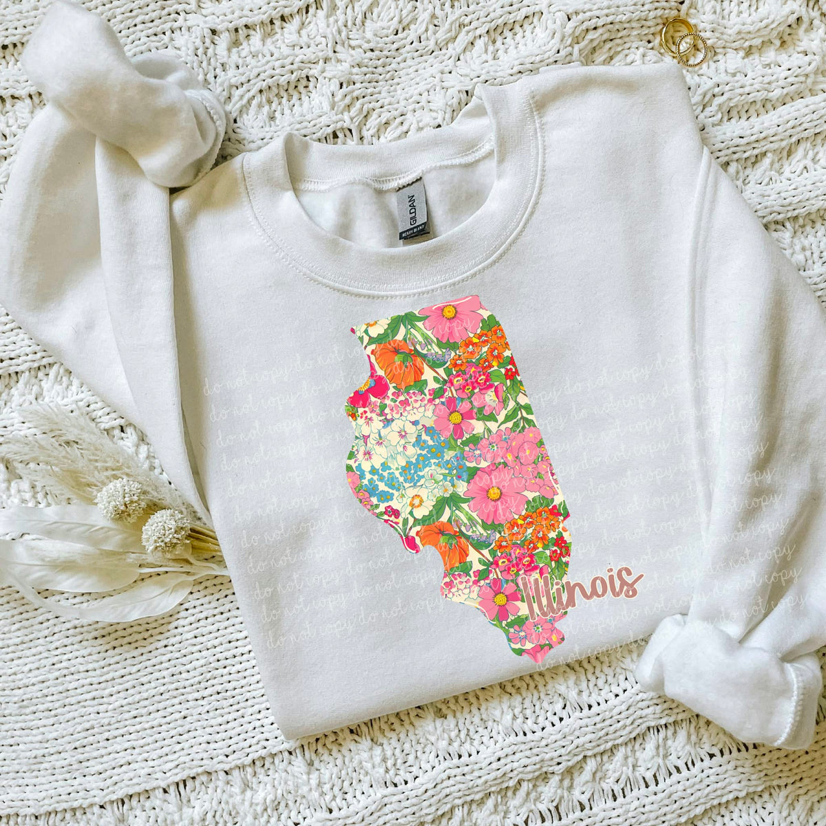 Illinois florals (MMD) DTF Transfer