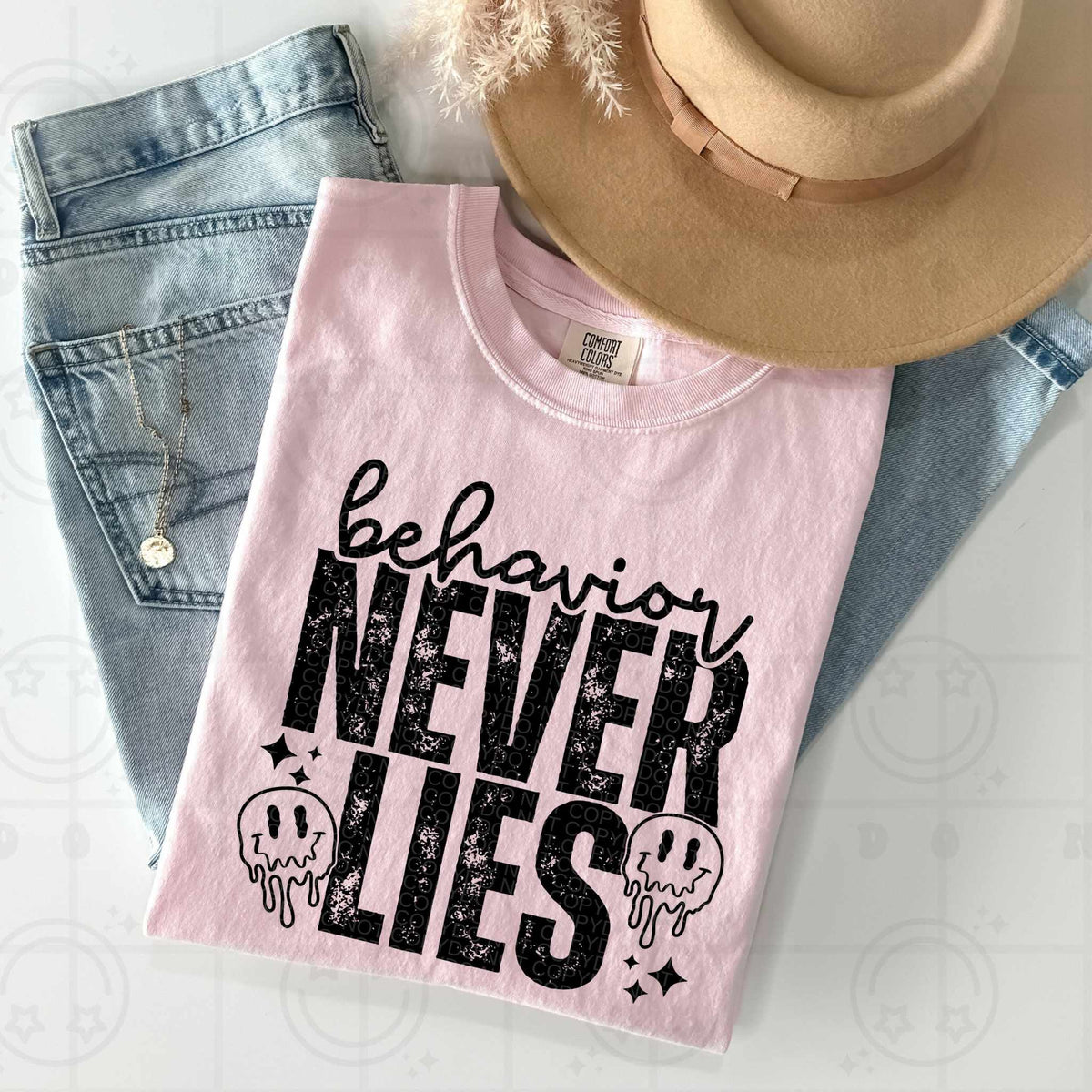Behavior never lies BLACK (HW) 79430 DTF transfer