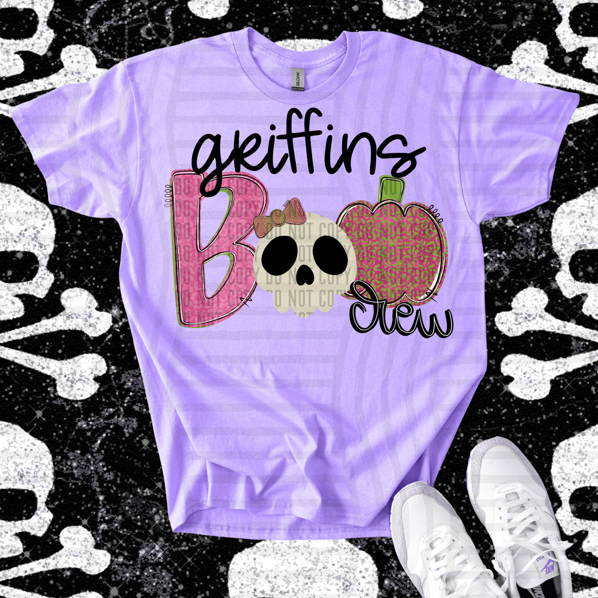 griffins boo crew skull and apple (Caplinger) DTF Transfer
