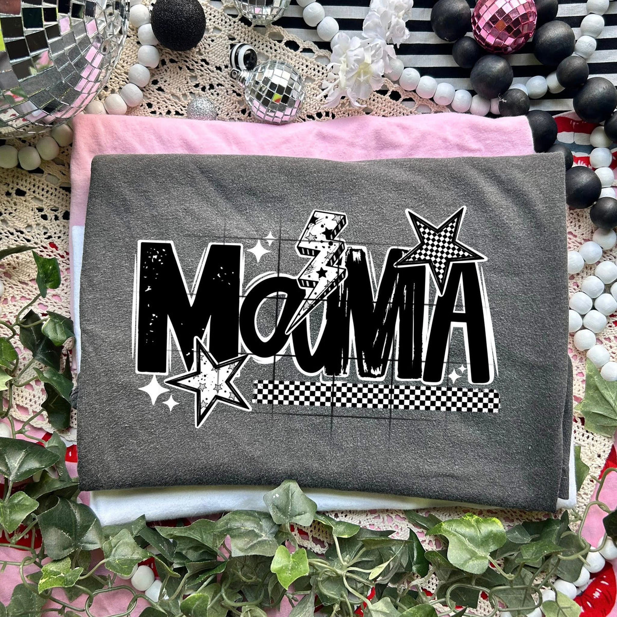 Mama with white stars (CSC) DTF Transfer