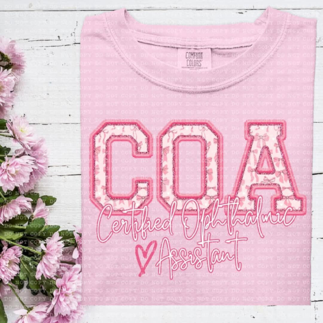 COA certified orthopedic assistant coquette (ECHT) 93507 DTF transfer