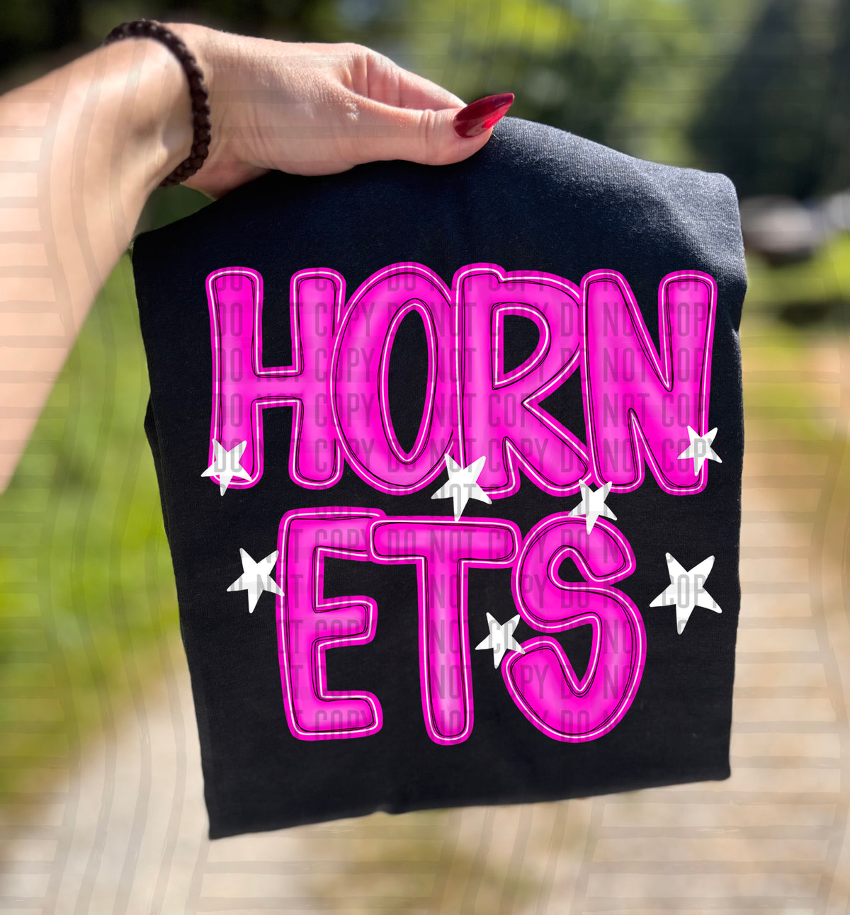 Hornets Pink And Preppy Split 112899 DTF transfer