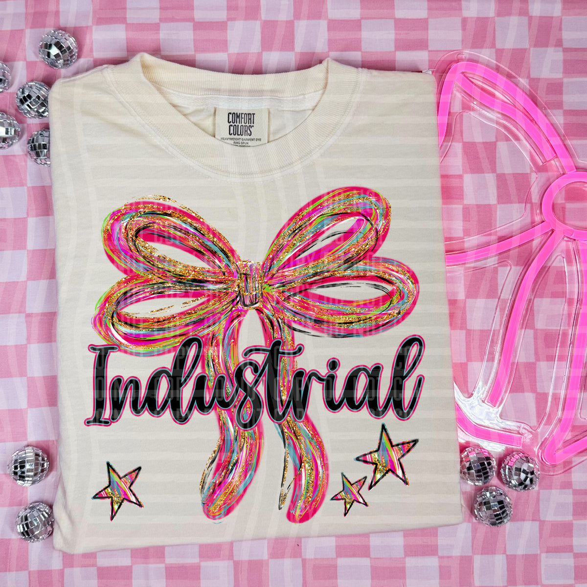 Industrial Whimsical Bow (caplinger) DTF transfer