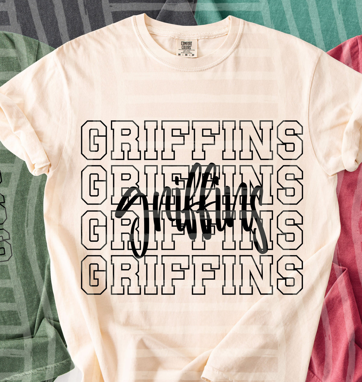 griffins simple stacked outlines (Caplinger) DTF Transfer
