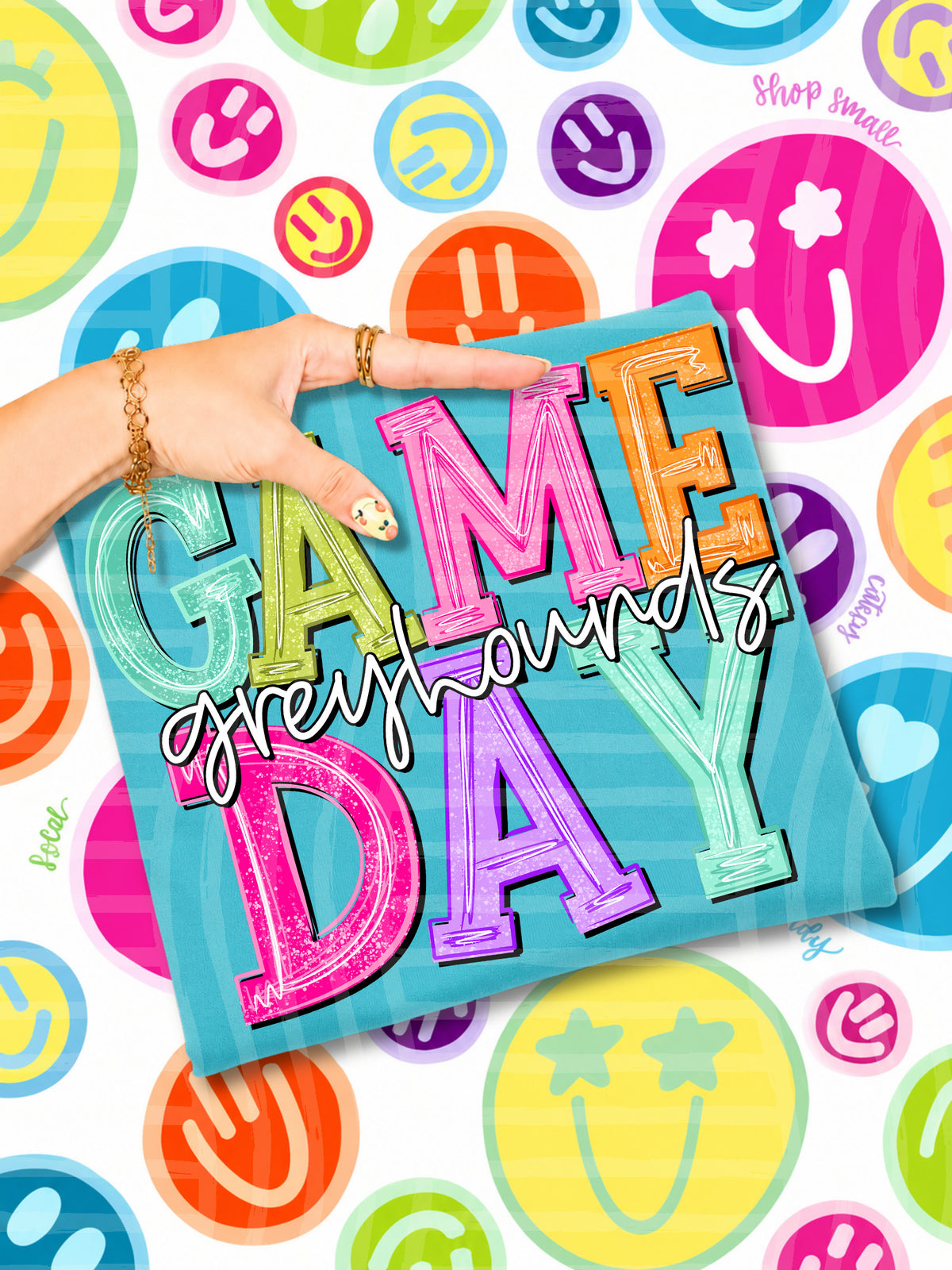 grey hounds simply colorful game day (caplinger) DTF Transfer