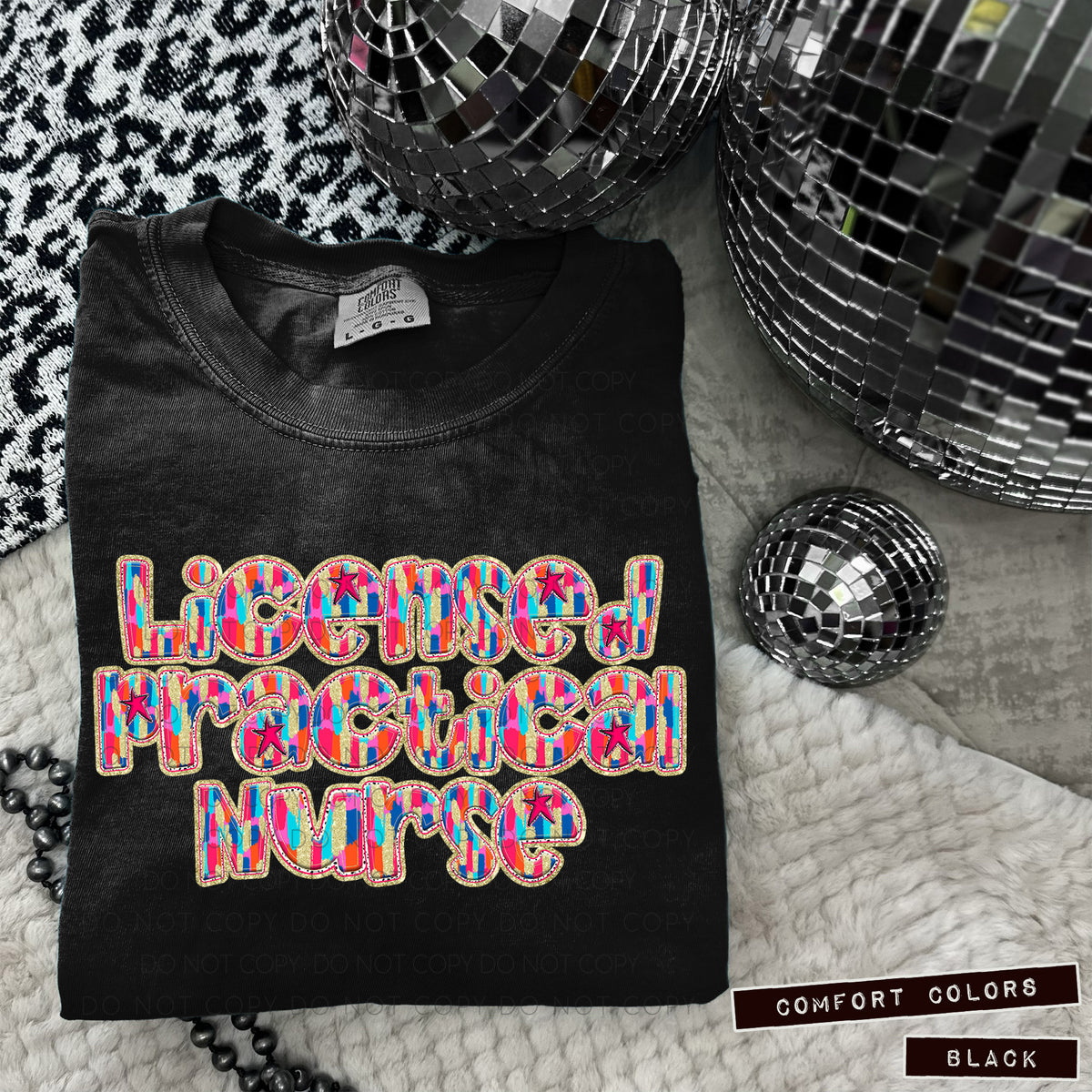 Licensed Practical Nurse Tutti Brushstrokes (Caplinger) DTF transfer