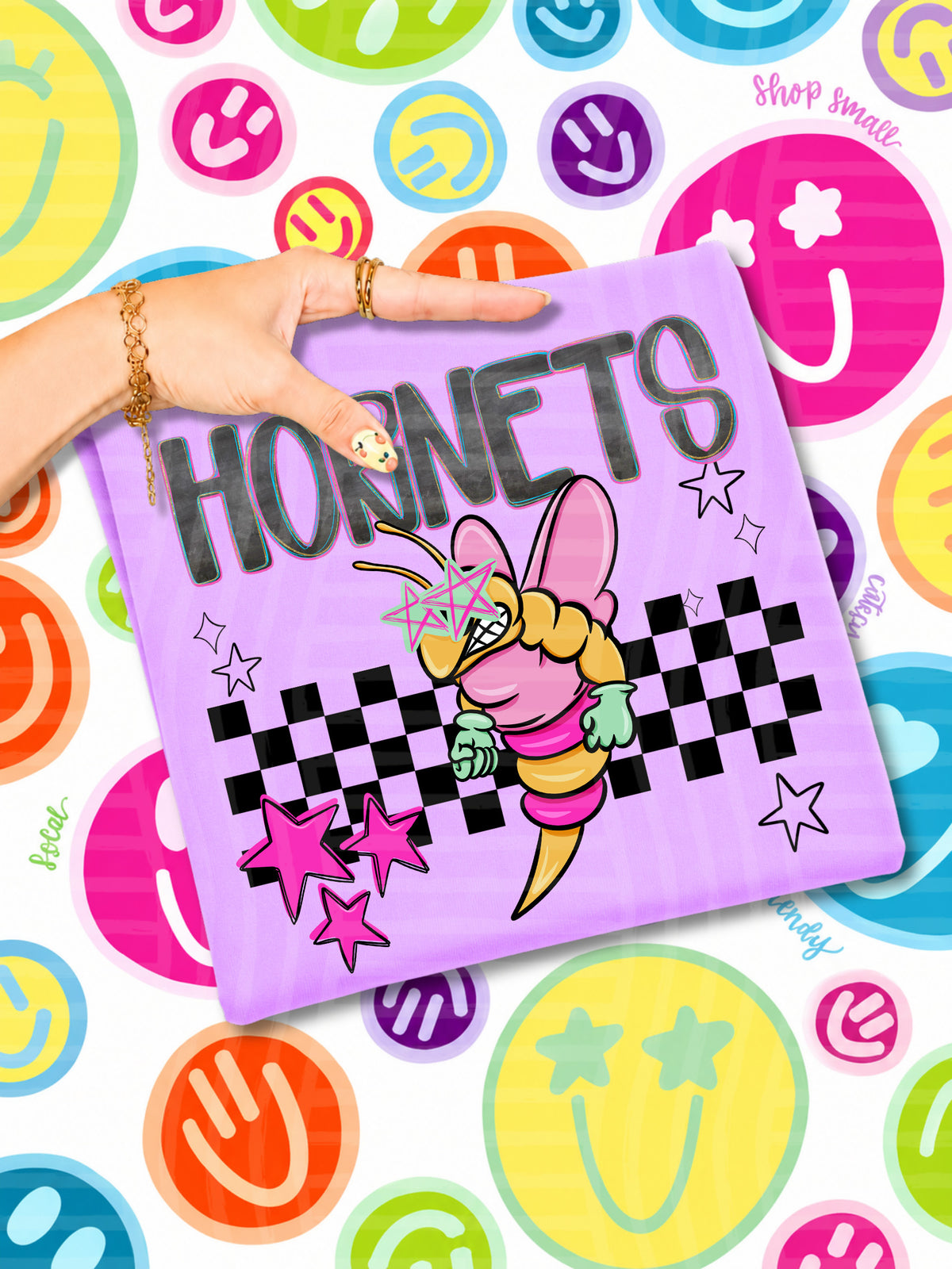 hornets-3 starry eyed checks (CAPLINGER) DTF Transfer
