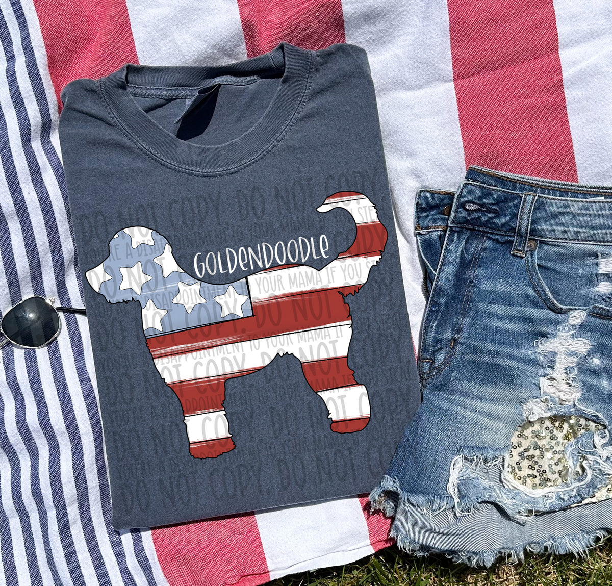 GOLDENDOODLE white (SWD) DTF transfer