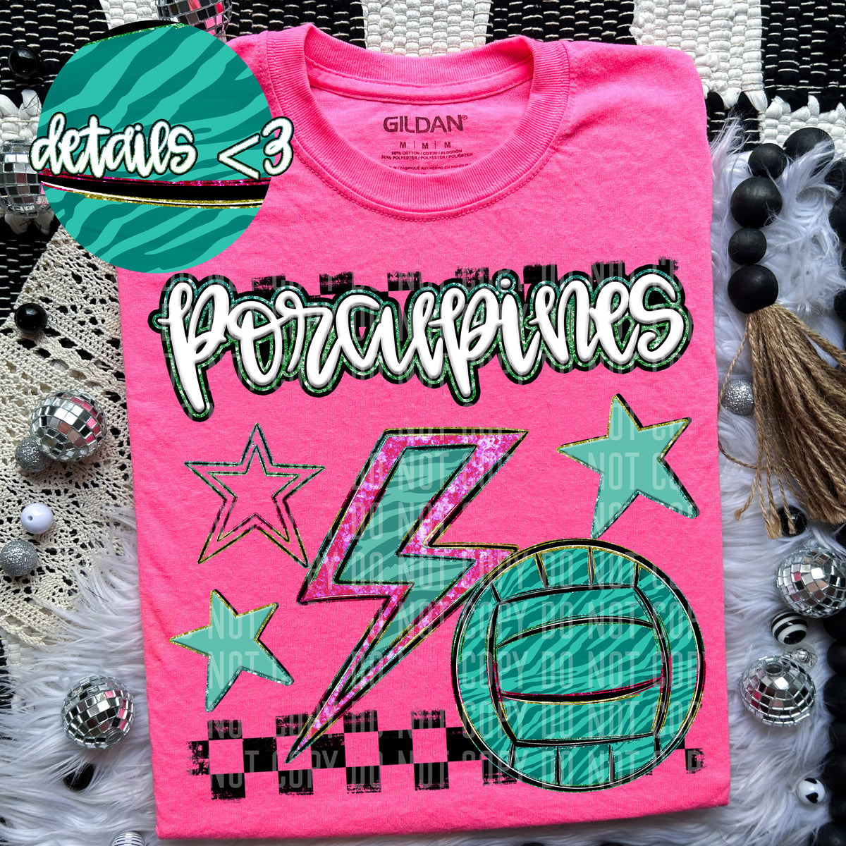 Porcupines Rainbow Volleyball (Caplinger) 97286 DTF transfer