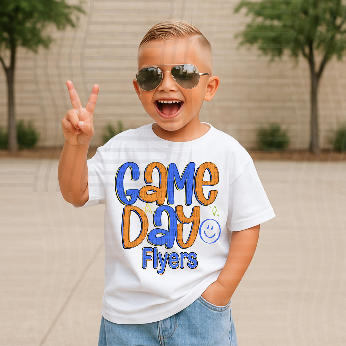 Game Day Flyers (blue and orange) (Caplinger) dtf transfer
