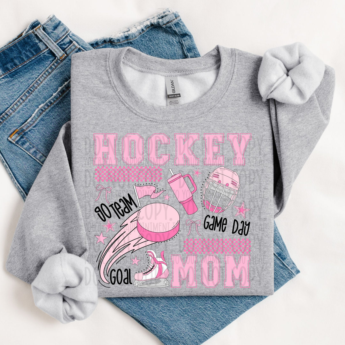 Hockey Mom Pink Items BLACK (SWD) DTF transfer