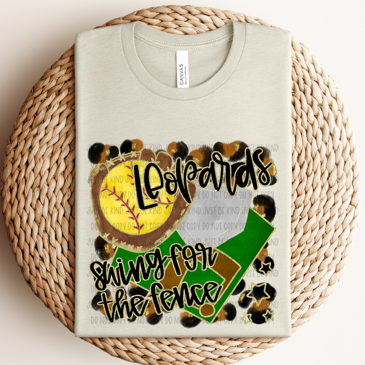 Softball Leopards For The Fence (Caplinger) 83490 DTF Transfer