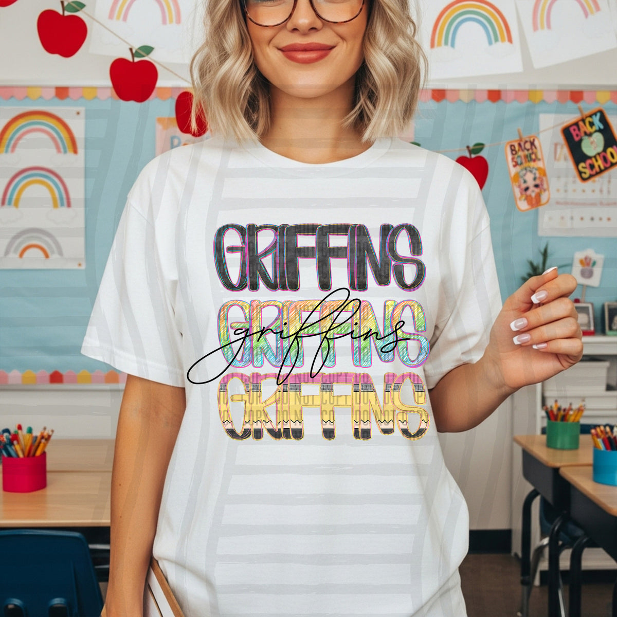 griffins crayon cutie stacked (Caplinger) DTF Transfer