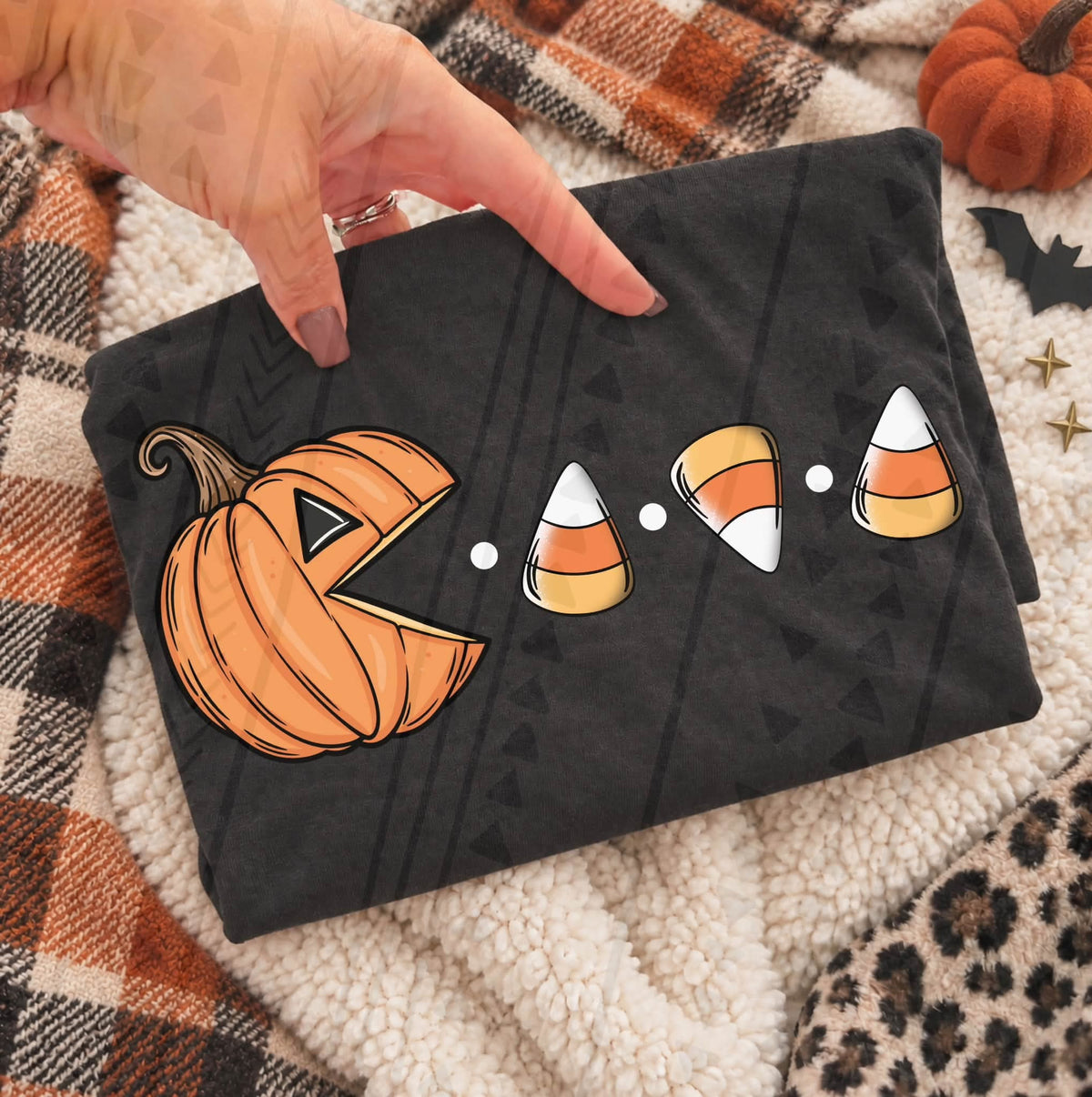 Pumpkin candy corn Pac Man Tuesday Deal DTF