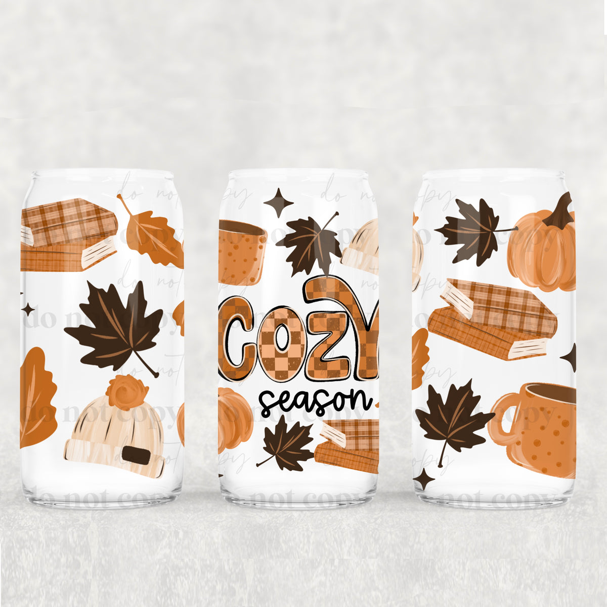 Cozy season fall (CSC) UV DTF Transfer