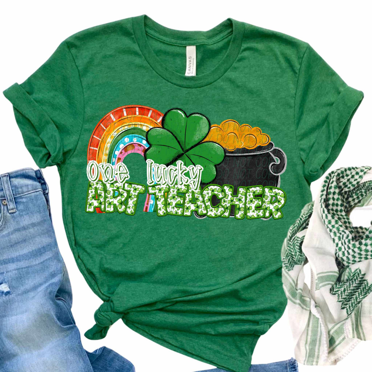 One lucky art teacher (CITY) 84137 DTF transfer