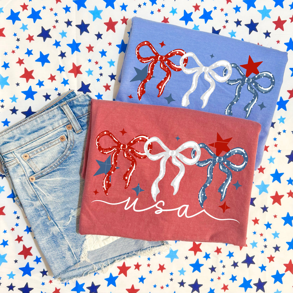 USA with three bows (CSC) DTF Transfer