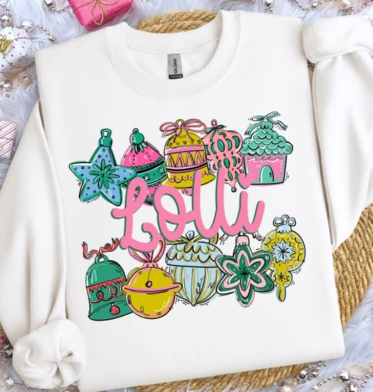 Lolli ornaments (s&g) DTF transfer