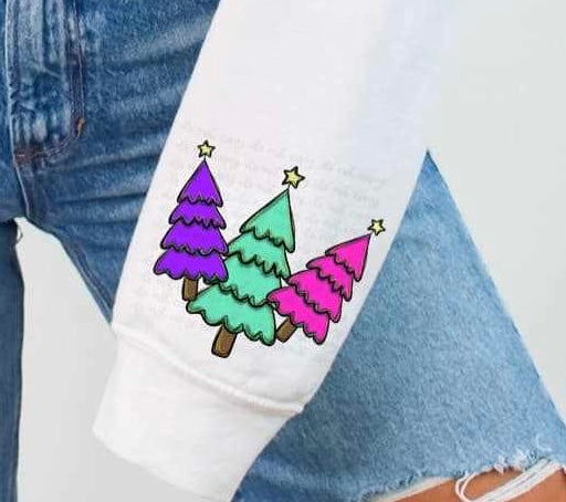 Happy holidays trees sleeve 64257 DTF transfer