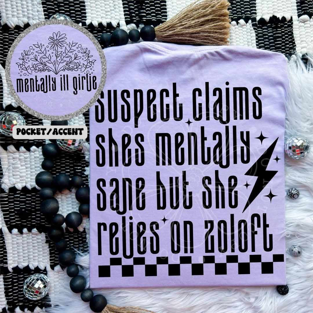 Suspect claims she’s mentally sane but she relies on zoloft BLACK BACK (LYTTLE) 73790 DTF transfer