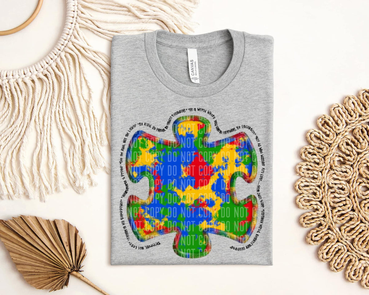 Autism puzzle with quotes (Caplinger) 87126 DTF transfer
