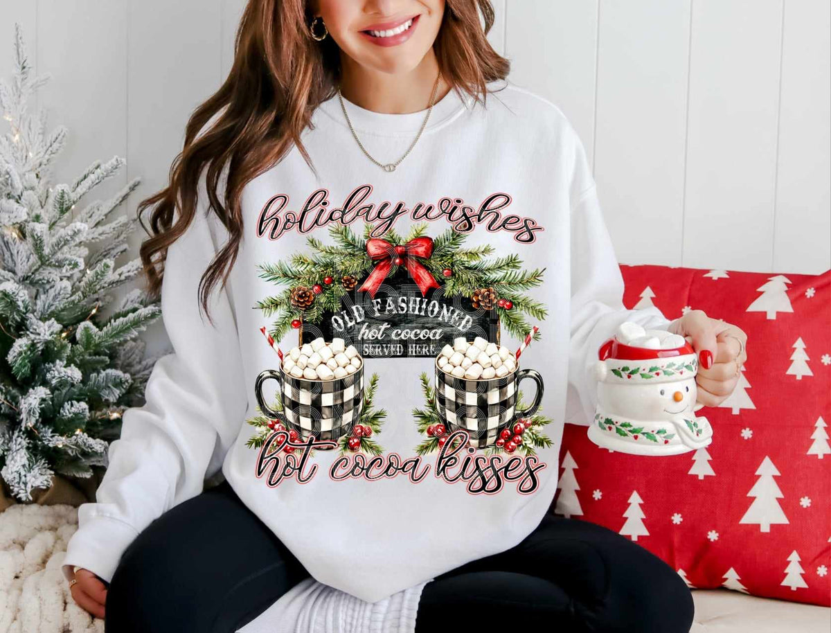 Holiday wishes hot cocoa kisses (DD) 64372 DTF transfer