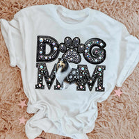 Shetland Dog mom rhinestone 49077 DTF transfer