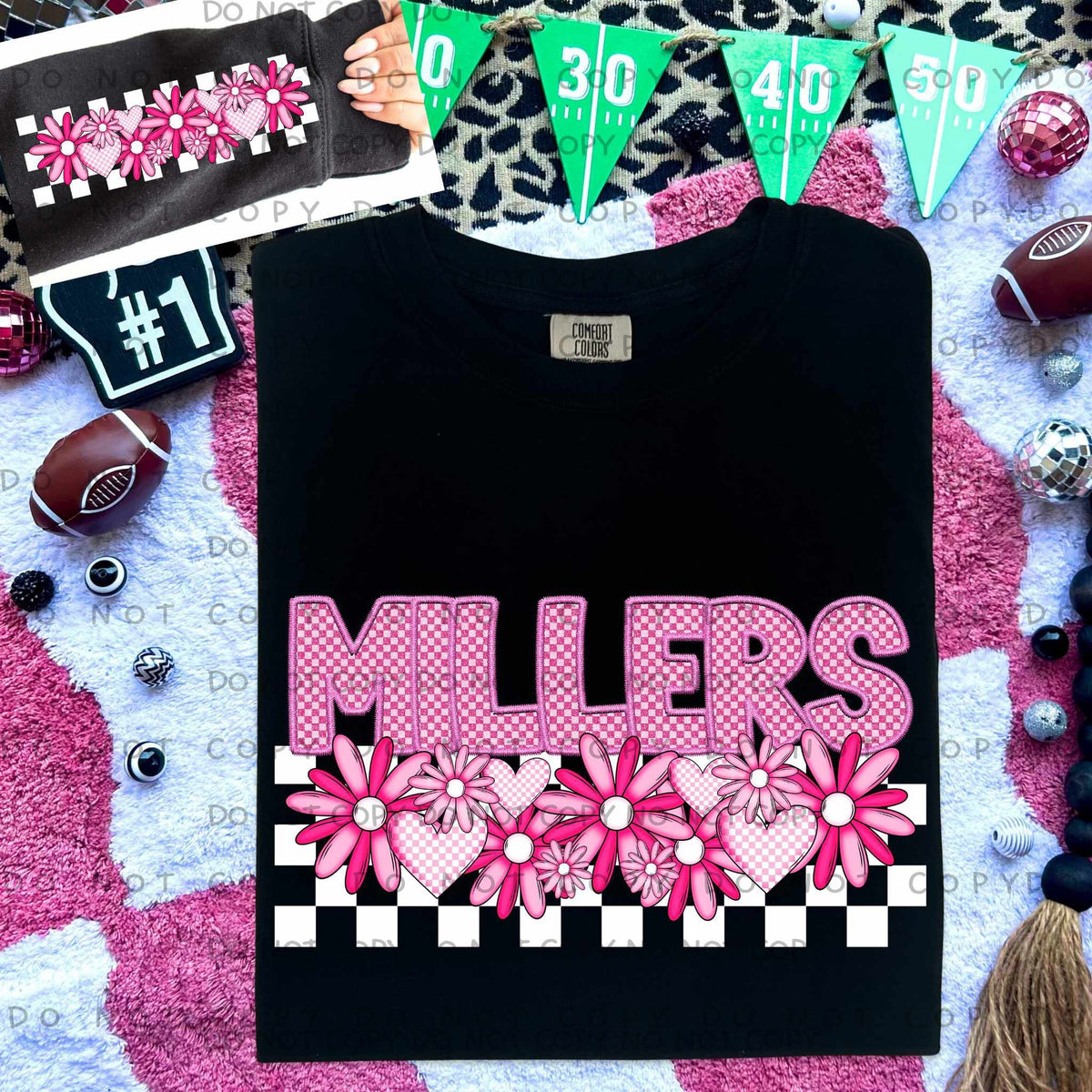 Millers pink checkered (caplinger) 77855 DTF transfer