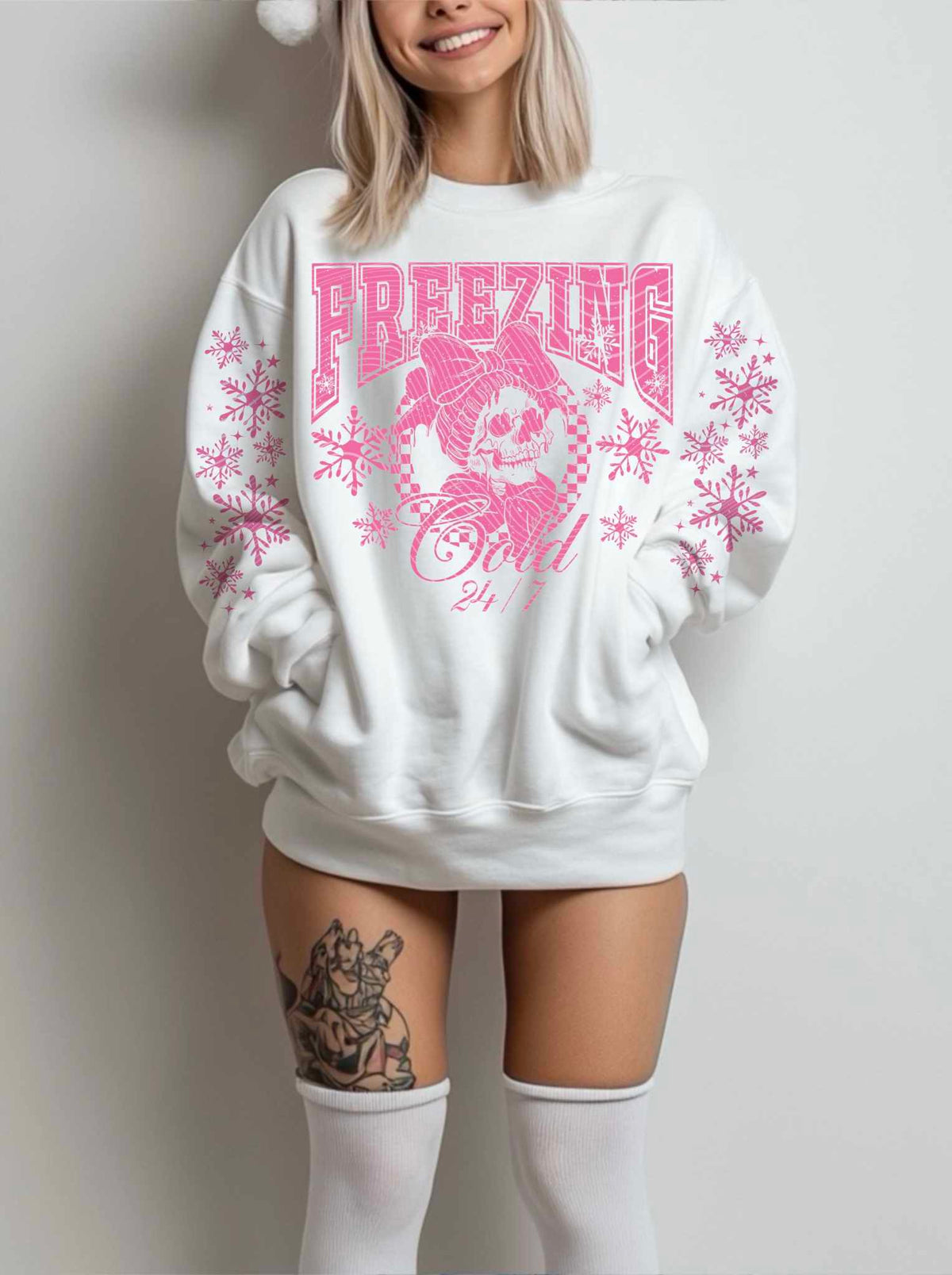 Freezing cold PINK FRONT ONLY (AG) 73482 DTF transfer