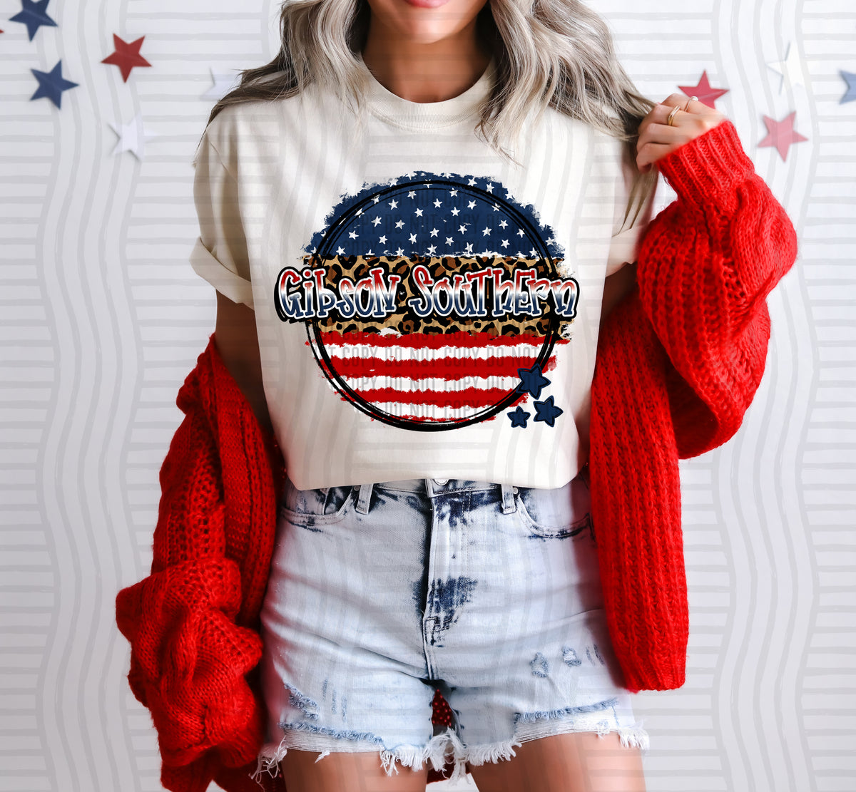 Gibson southern Flag Rounds Mascots (Caplinger) DTF transfer
