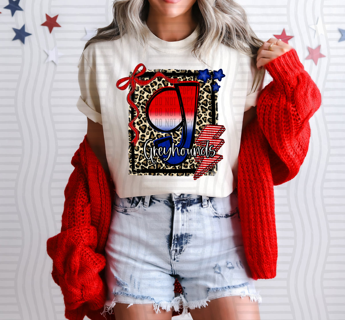 Greyhounds Star-Spangled Sass Mascots (Caplinger) DTF transfer