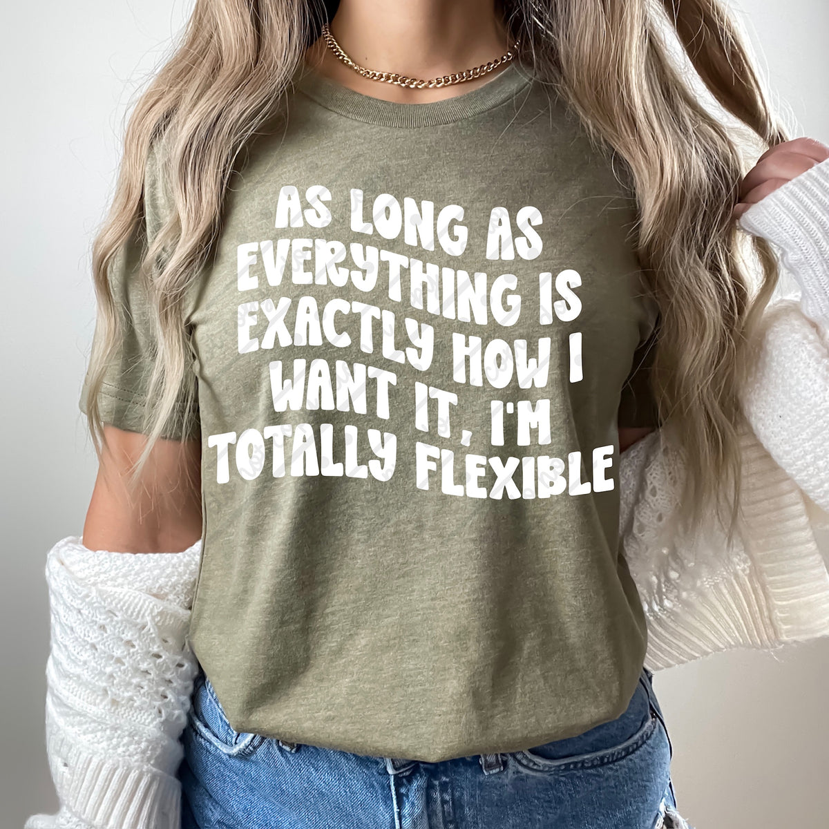 I’m totally flexible WHITE  (scarlow) DTF transfer