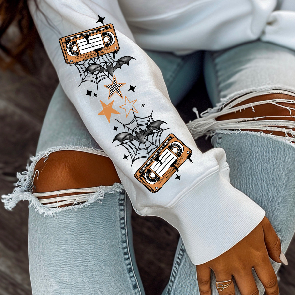 Lets Watch Scary Movies (sleeve) CSC DTF transfer