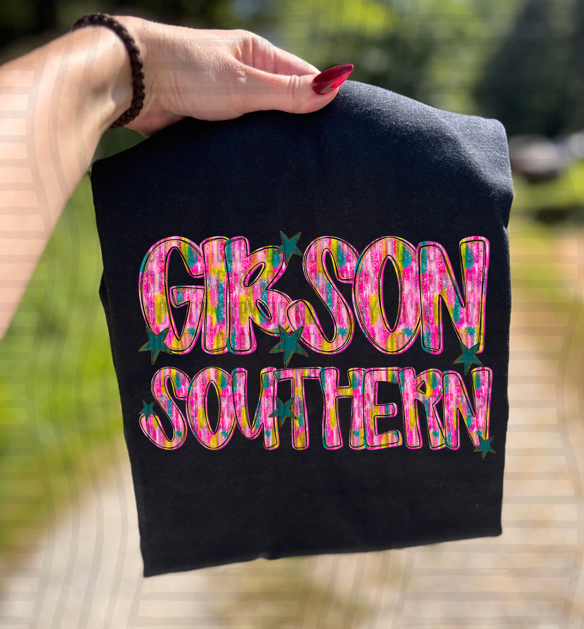 Gibson Southern Pink Brushstroke (Caplinger) DTF Transfers