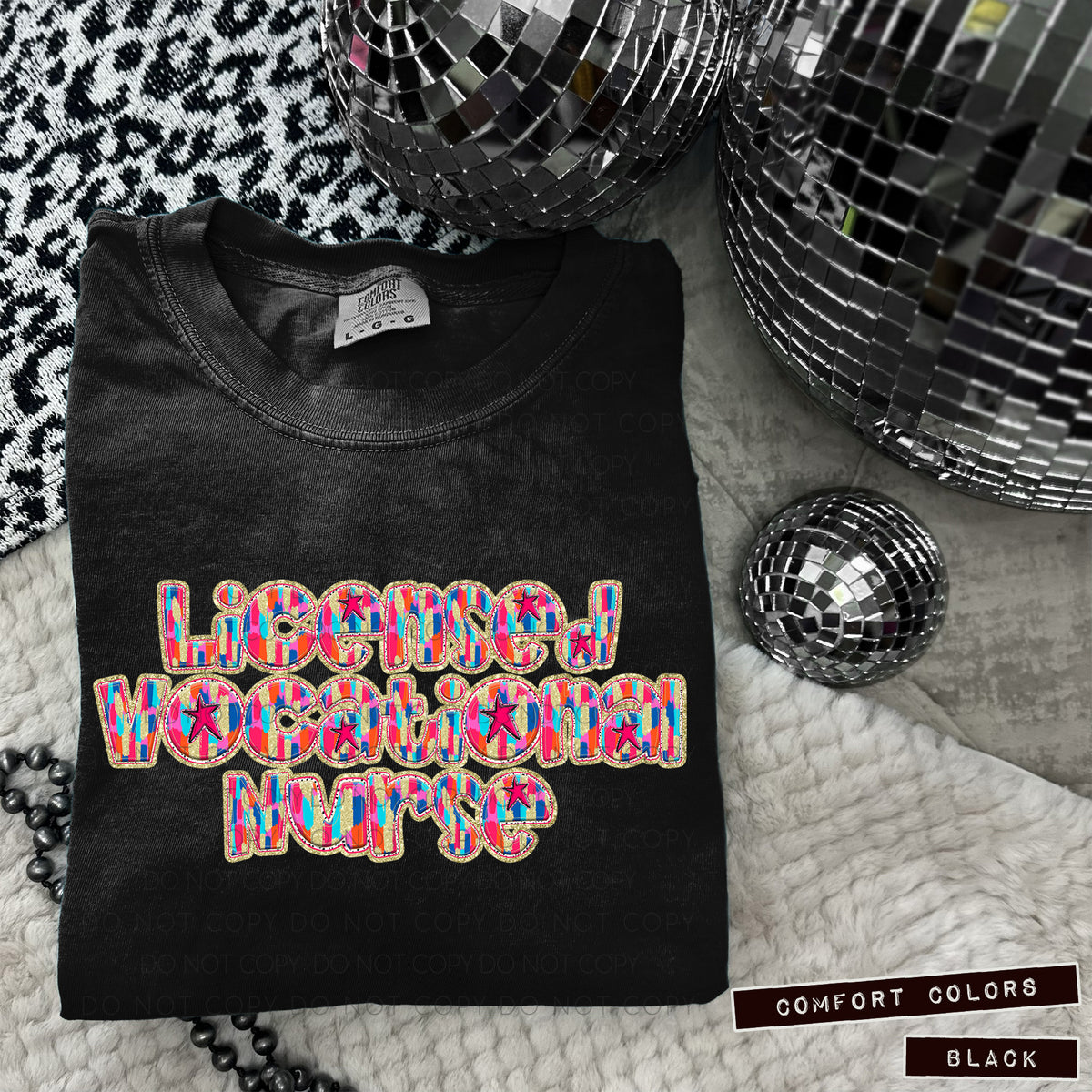 Licensed Vocational Nurse Tutti Brushstrokes (Caplinger) DTF transfer