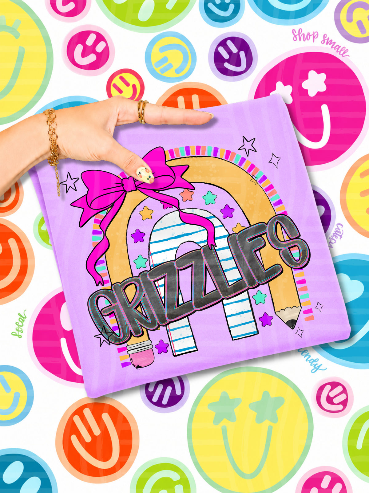 grizzlies rainbow crayon (CAPLINGER) DTF Transfer
