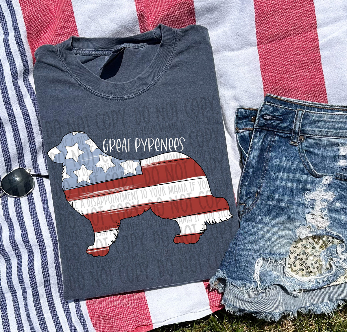 GREAT PYRENEES white (SWD) DTF transfer