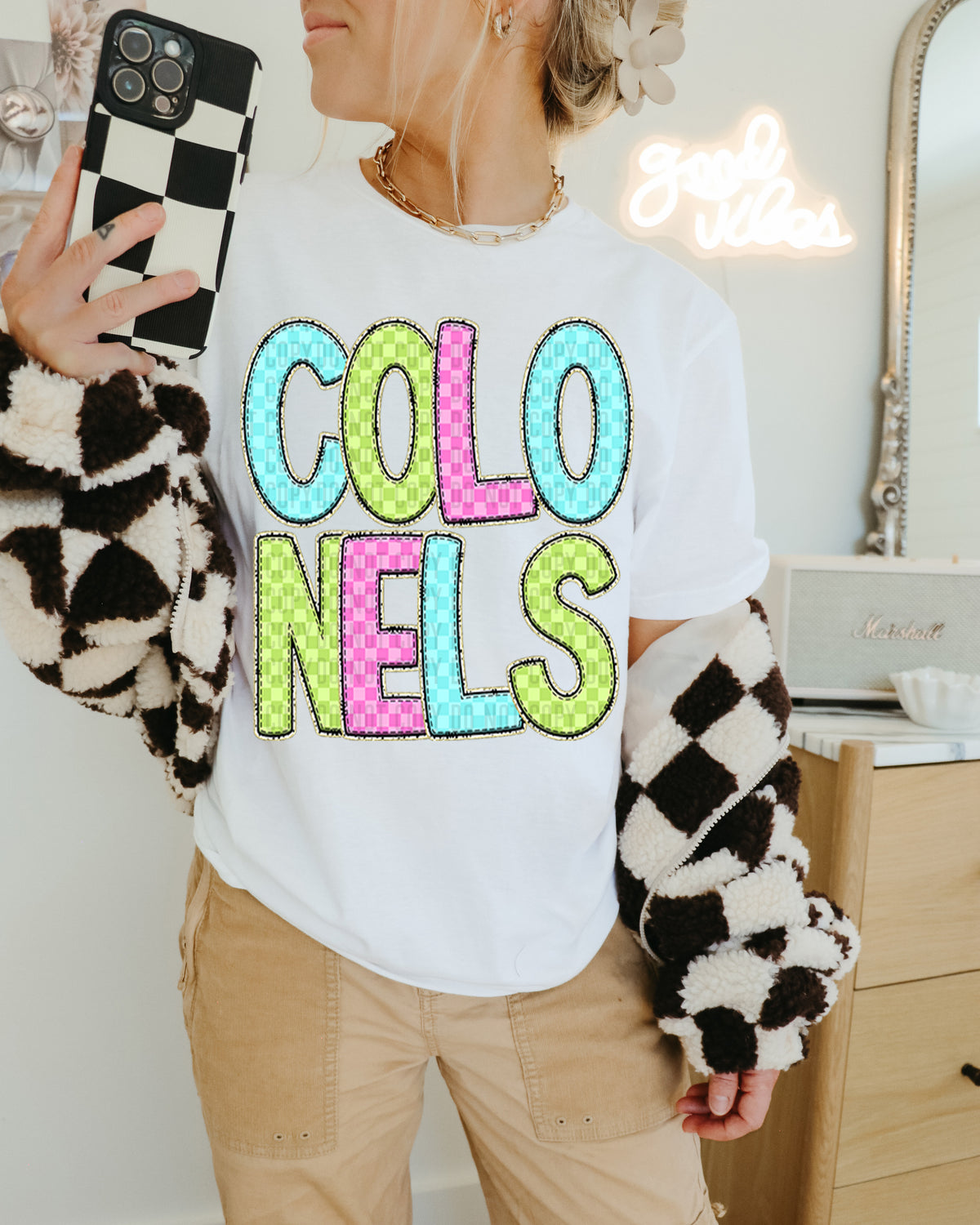Colonels Colorful Checkered (caplinger) DTF transfer