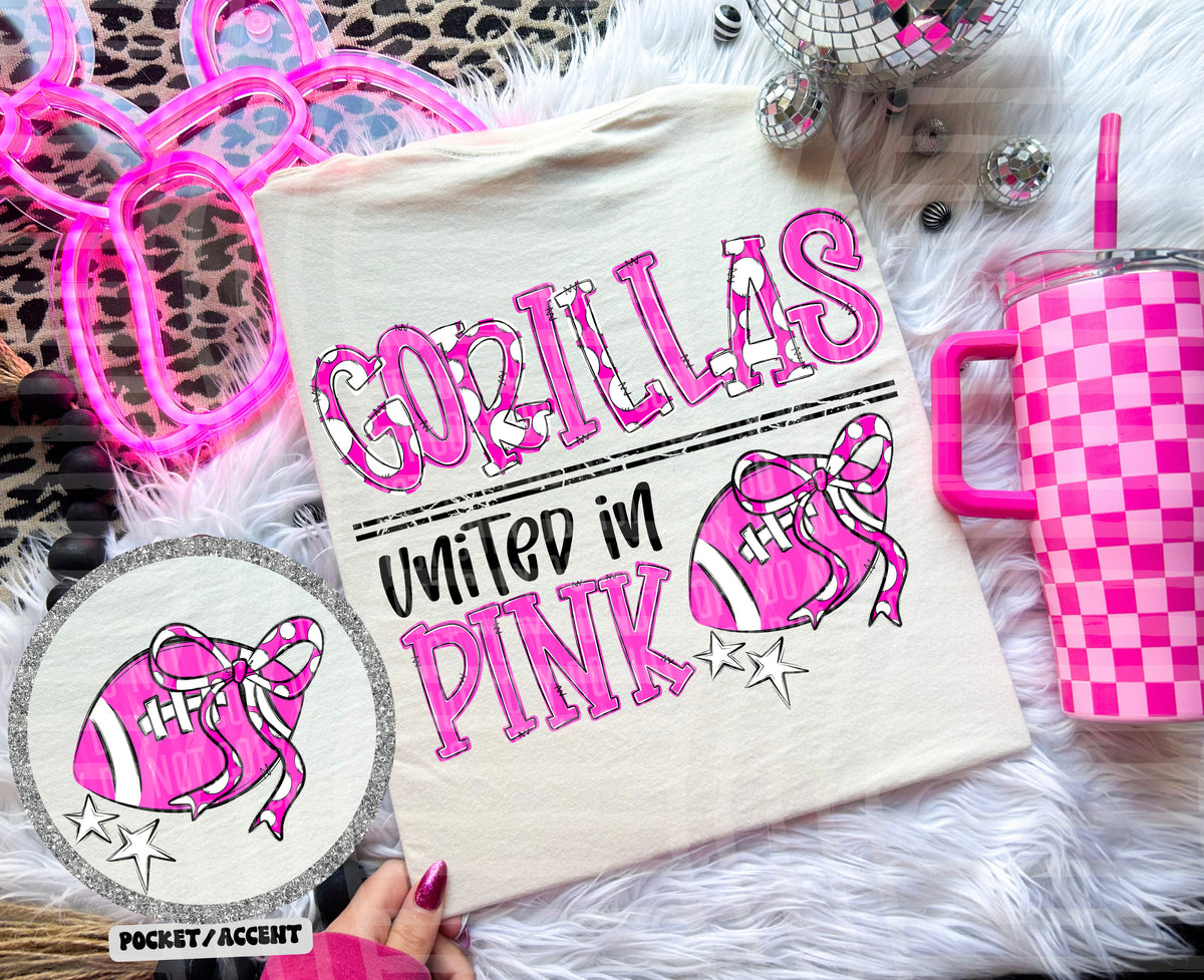gorillas united in pink (caplinger) DTF transfer