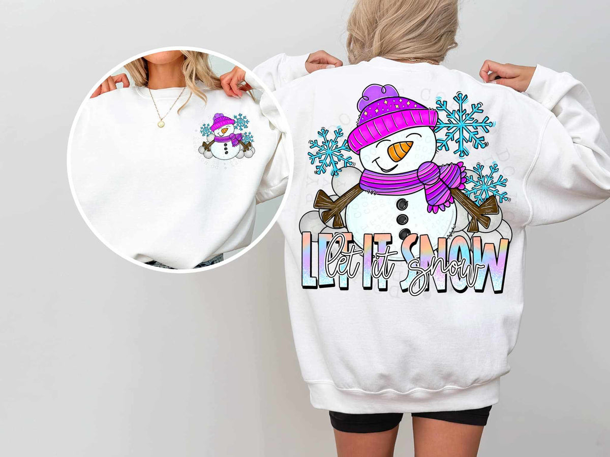 Let it snow BACK ONLY exclusive 64529 DTF transfer
