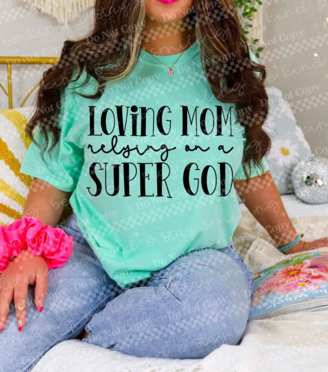 Loving mom relying on a super god (CMLD) 97272 DTF transfer