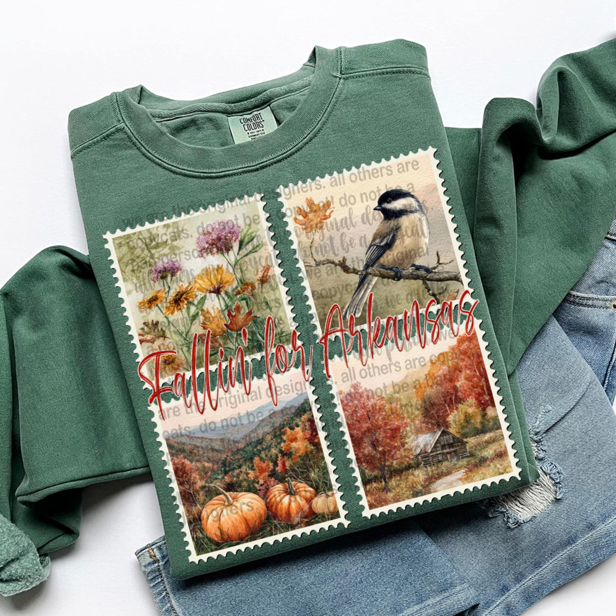 Falling For Arkansas Fall Stamps (TTD) DTF transferr