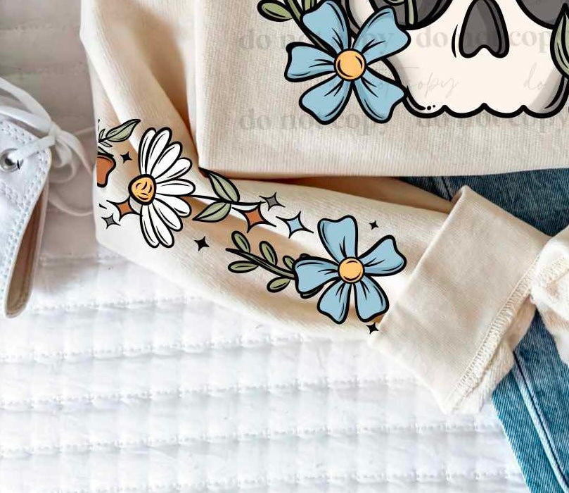 flowers sleeve (CSC) 75304 DTF transfer