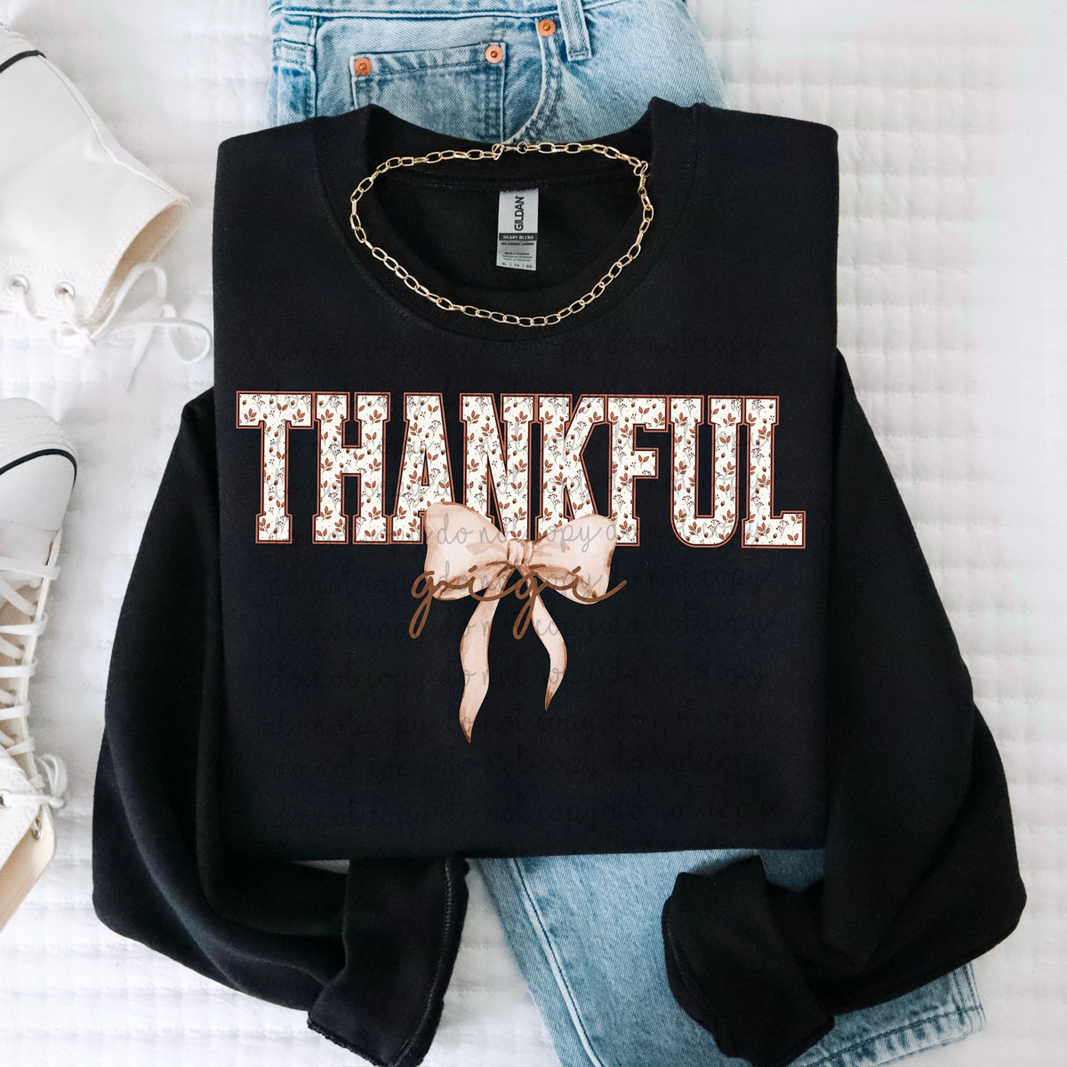 Thankful gigi bow (MZ) DTF Transfer