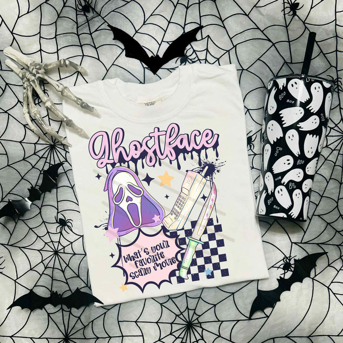 Pastel Ghost Collage exclusive DTF transfer